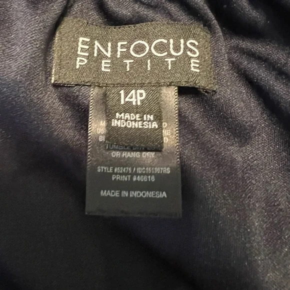 Enfocus Studio Maxi Sundress Women’s Size 14P Blue/Green - Picture 5 of 7